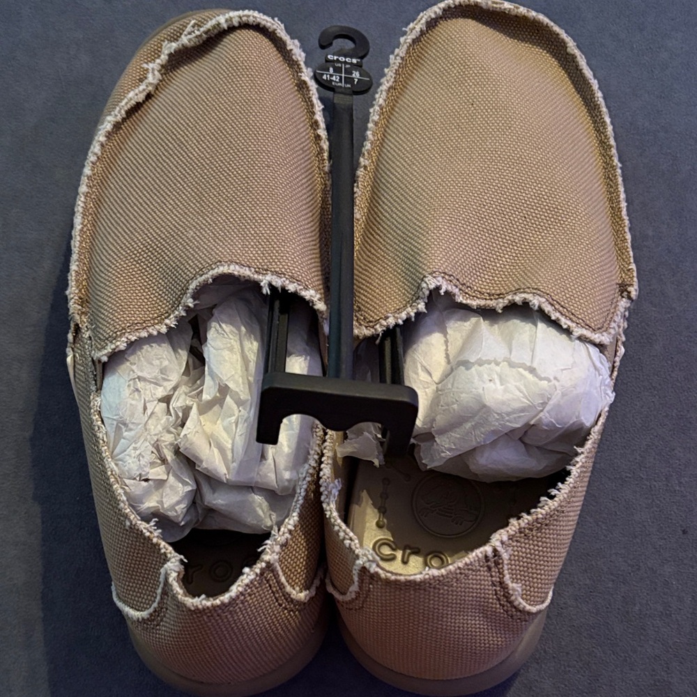 CROCS Tan Slip-On Shoes - Picture 2 of 2